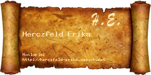 Herczfeld Erika névjegykártya